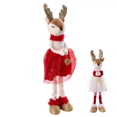 Novoletna figura Košuta 15x15xh42cm / več barv / tekstil