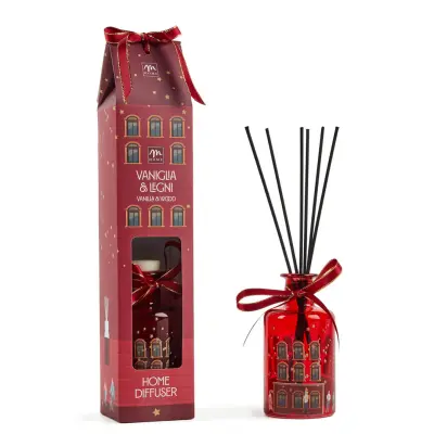 Novoletni osvežilec zraka 180ml+palčke / vanilija, les / steklo, les
