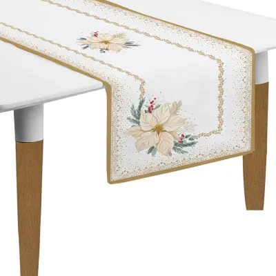 Nadprt, tekač White Elegance 140x45cm / bombaž