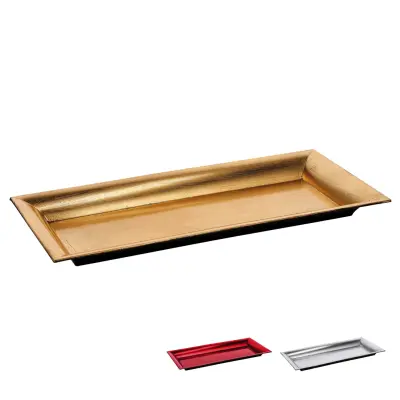 Novoletni pladenj 36x17xh2,5cm / pravokoten / več barv / plastika