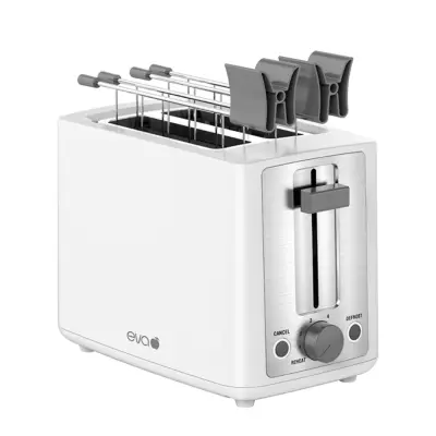 Opekač kruha, toaster T9021 / 870W / bel, pvc, inox