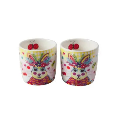Set skodelica za črno kavo Kaleidoscope 100ml / Roger / 2 kos / porcelan