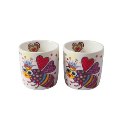 Set skodelica za črno kavo Kaleidoscope 100ml / Buzz / 2 kos / porcelan