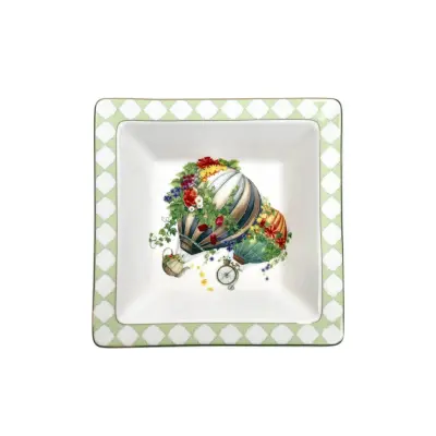 Skledica Wonderland 18,5x18,5x4,5cm / kvadratna / porcelan