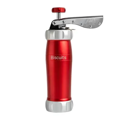 Testomat z nastavki Biscuits Design / 20-delni / rdeč / aluminij