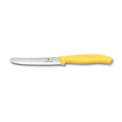 Nazobčan nož 11cm /  6.7838.C1 / rumen /  inox, PP