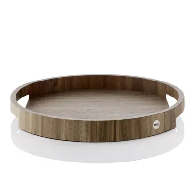 Pladenj Aura 40xh4,3cm / okrogel / les