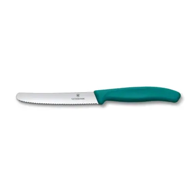 Nazobčan nož 11cm /  6.7834.C1 / zelen /  inox, PP