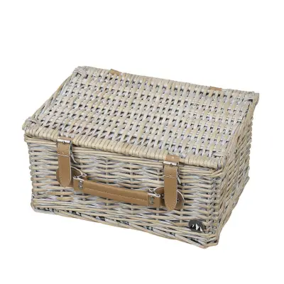 Piknik košara Toino set 2 krožniai+pribor 37x27xh19cm / za 2 osebi / les, tekstil