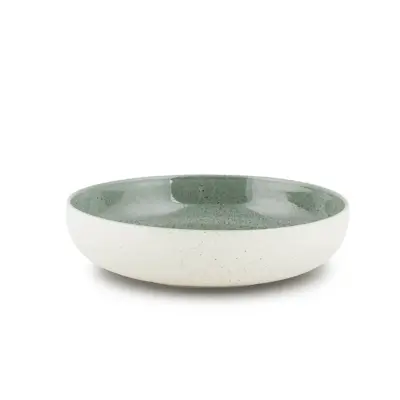 Globok krožnik Materia 20,5cm / zelen / porcelan