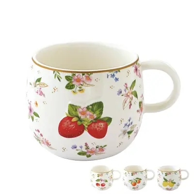 Lonček Fancy Fruit 400ml / več vzorcev / porcelan