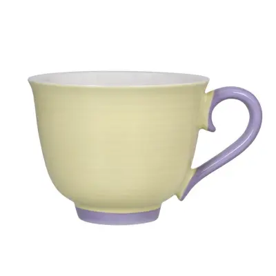 Jumbo skodelica Colorblock 500ml / rumeno-vijola / porcelan