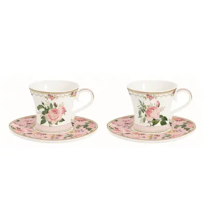 Set skodelica za črno Chant des Roses 200ml / 2 kos / porcelan