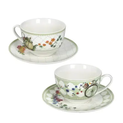 Set skodelica za čaj Wonderland 200ml / 2 kos / porcelan
