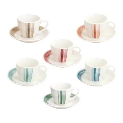 Set skodelica za črno kavo Nanami 80ml / 6 kos / porcelan