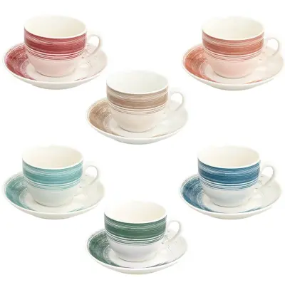 Set skodelica za čaj Nanami 200ml / 6 kos / porcelan
