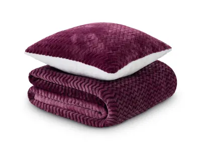 Komplet Dormeo Warm Hug ombre lila 200x200 cm LILA