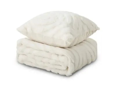 Komplet Dormeo Warm Hug Lux biserna 200x200 cm biserna