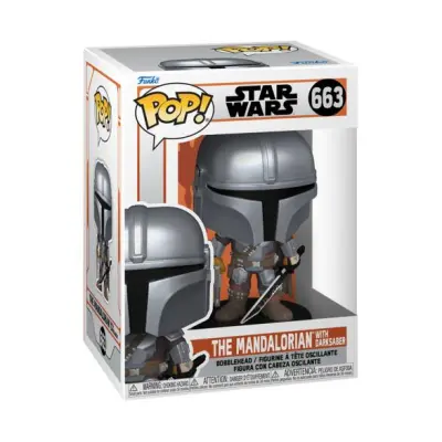 FUNKO POP Star Wars 663 figura Mandaloriana s temnim mečem
