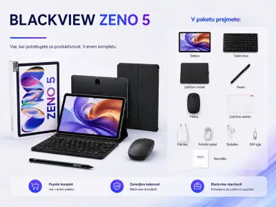Tablični računalnik Blackview Zeno 5 8+128GB, siv