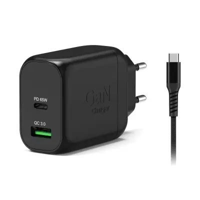 Polnilec PORT ESSENTIEL USB-C 65W GAN + KABEL 2M