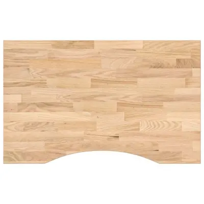 vidaXL Mizna plošča neobdelan 80x50x2,5 cm trdna hrastovina