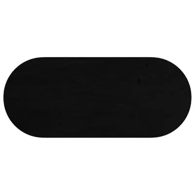 vidaXL Mizna plošča temno rjava 140x60x4 cm trdna hrastovina ovalna
