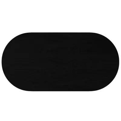 vidaXL Mizna plošča temno rjava 120x60x2 cm trdna hrastovina ovalna