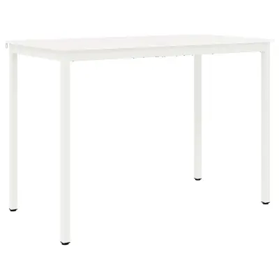 vidaXL Barska miza Bela 150 x 80 x 105 cm Masivno borovo les