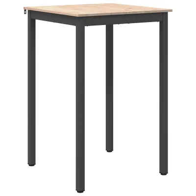 vidaXL Barska miza Naravna 70 x 70 x 105 cm Masivno borovo les