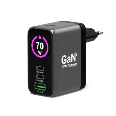 Polnilec PORT GAN PD OLED USB-C 70W + 2M KABEL