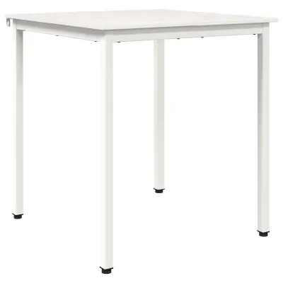 vidaXL Jedilna miza Bela 70 x 70 x 75 cm Masivno borovo les