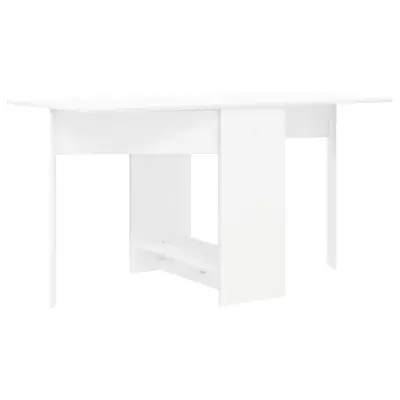 vidaXL Jedilna miza 138 x 70 x 73,5 cm Inženirski les Bela Pravokotna