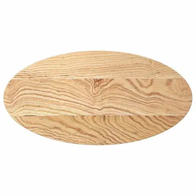 vidaXL Mizna plošča 80x40x2 cm trdna hrastovina ovalna