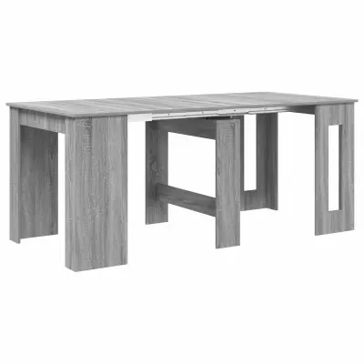 vidaXL Jedilna miza 180 x 85 x 75 cm Inženirski les Siva Sonoma