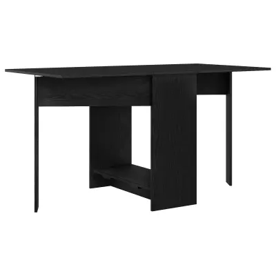 vidaXL Jedilna miza 138 x 70 x 73,5 cm Inženirski les Črni hrast
