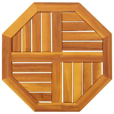 vidaXL Mizna plošča 50x50x2 cm osmerokotna trdna tikovina