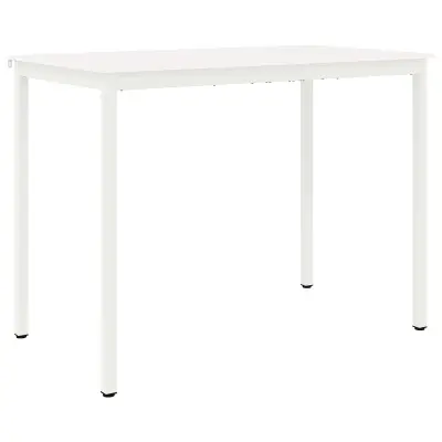 vidaXL Barska miza Bela 140 x 80 x 105 cm Masivno borovo les
