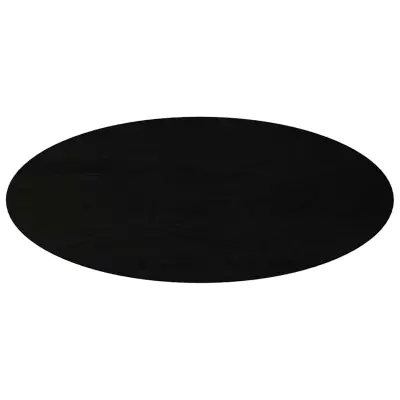 vidaXL Mizna plošča temno rjava 140x60x2 cm trdna hrastovina ovalna