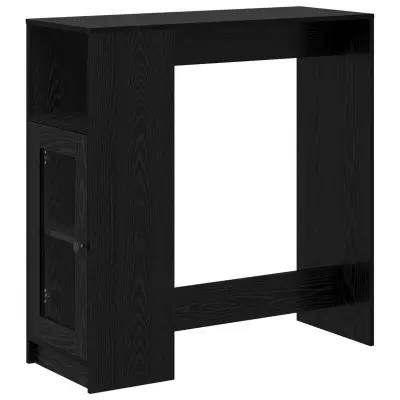 vidaXL Barska miza Črna Orehovina 101 x 40 x 103,5 cm Konstruiran les