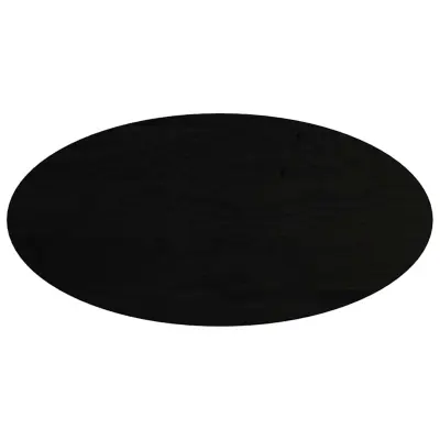 vidaXL Mizna plošča temno rjava 120x60x4 cm trdna hrastovina ovalna