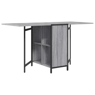 vidaXL Jedilna miza 144 x 60 x 75 cm Inženirski les Siva Sonoma