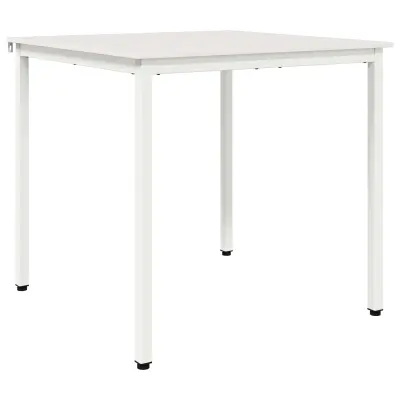 vidaXL Jedilna miza Bela 80 x 80 x 75 cm Masivno borovo les