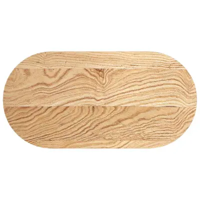 vidaXL Mizna plošča 80x40x4 cm trdna hrastovina ovalna