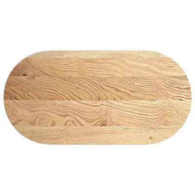 vidaXL Mizna plošča 120x60x2 cm trdna hrastovina ovalna