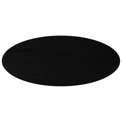 vidaXL Mizna plošča temno rjava 140x60x4 cm trdna hrastovina ovalna