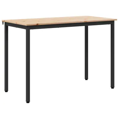 vidaXL Jedilna miza Naravna 110 x 55 x 75 cm Masivno borovo les