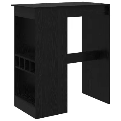 vidaXL Barska miza Črna Orehovina 90 x 47.5 x 103.5 cm Konstruiran les