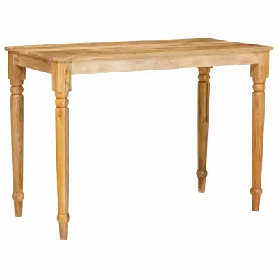 vidaXL Klubska miza Rjava 110 x 55 x 77 cm Masiven les manga