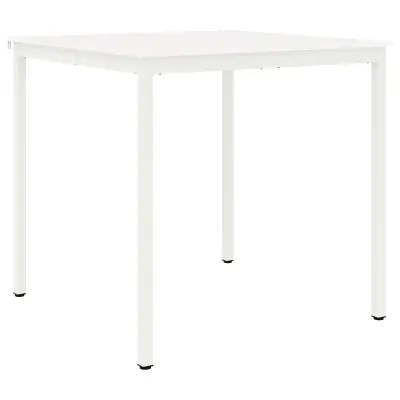 vidaXL Barska miza Bela 110 x 110 x 105 cm Masivno borovo les
